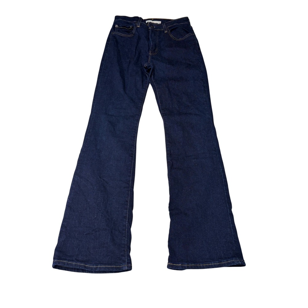 Levis Premium Big E 725 High Rise Bootcut Jeans Dark Wash Indigo Womens W29 L30